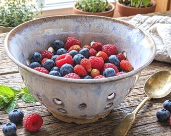Keramik Beerenschüssel, Sieb, Sieb - Rustikale handgemachte Keramik