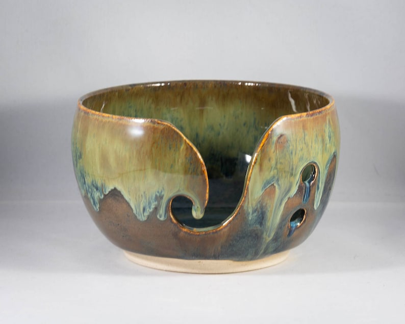 Handmade Pottery Yarn knitting Bowl