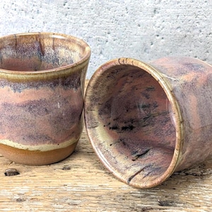 Pottery Wine Tumbler Wine Whiskey Sipper Set - Handmade