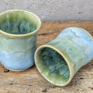 Unique Pottery Wine Whisky Cup Tumbler Set - Handmade