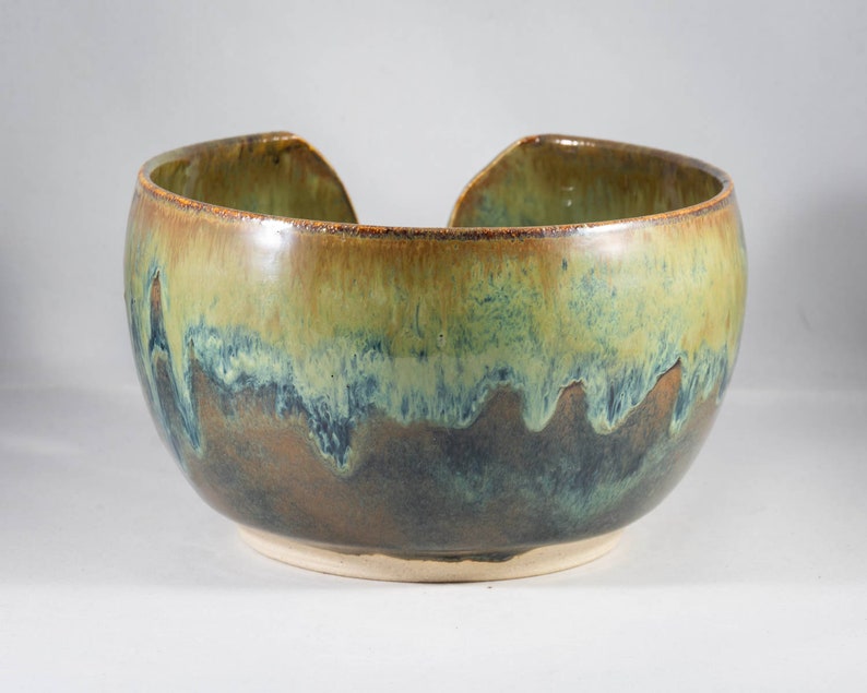 Handmade Pottery Yarn knitting Bowl