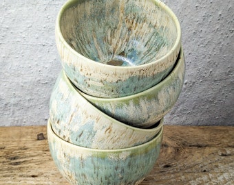 Rustic Stoneware Bowls - Set of 4 for Everyday Use
