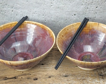 Handmade Pottery Ramen Noodle Pho Bowl Set