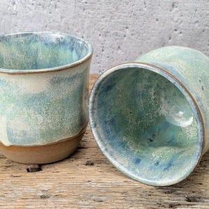 Pottery Wine Tumbler Wine Whiskey Sipper Set - Handmade