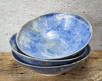 Handmade Pottery Pasta Bowl Set (3)