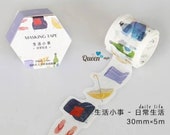 Washi tape Masking tape Japanese Washi Paper Trendy Stationary A lady 39 s wardrobe Long Vaccation Garden Daily life Leisure Fun Happy QUEENDE