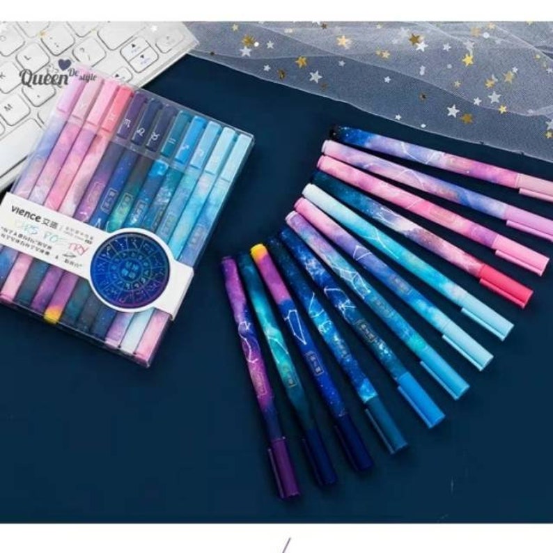 Zodiac Pens Horoscope Star Sign Constellation Space Universe Etsy