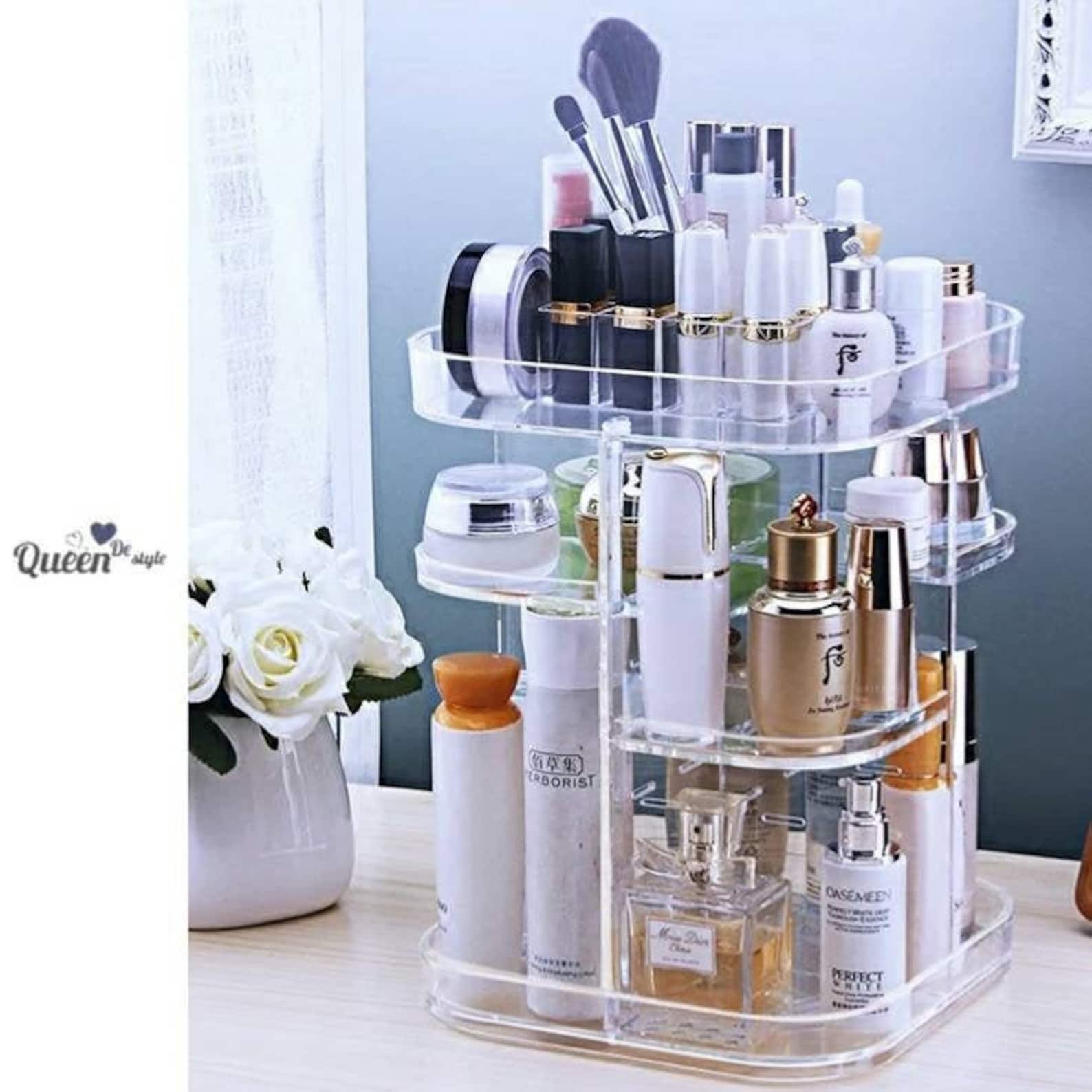Makeup organizer Spinning Rotating Bathroom Counter top Etsy