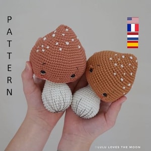 Champignon de poche. modèle au crochet. fichier pdf.Amigurumi. Langues : anglais, français, néerlandais, espagnol.