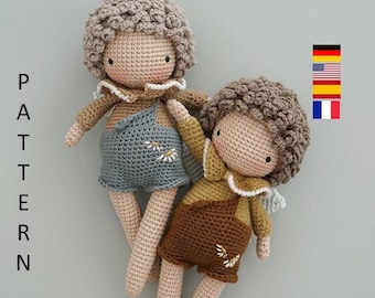 Georgie the fairy boy. Amigurumi. GERMAN,ENGLISH, ESPANOL, French. Crochet pattern. Häkelanleitung. Handmade doll. Häkeln.