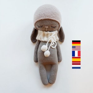 abrazar a la conejita Chloé. Häkel Anleitung *patrón de ganchillo* patrón, Amigurumi, ganchillo, conejito, deutsch, english, espanol, francais, nederlands.