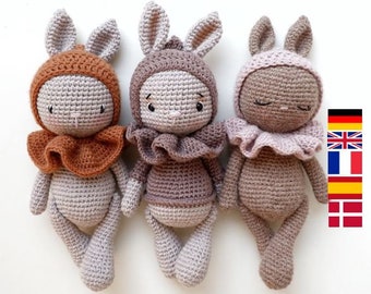 Baby bunny Peaches. Häkel Anleitung *Crochet pattern * patron croché * Amigurumi * several languages available.