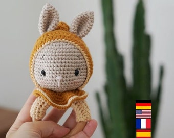 lapin Peaches Rassel.bunny hochet au crochet. deutsche Häkelanleitung. Modèle Amigurumi.pdf File.english et de nombreuses autres langues.