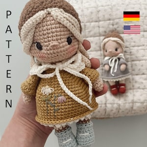 Häkelanleitung Puppe MALIN, deutsche Anleitung, english pattern, Amigurumi, crochet, häkeln