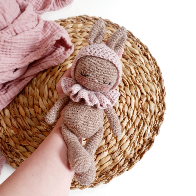 Baby bunny Peaches. Häkel Anleitung Crochet pattern patron croché Amigurumi several languages available. image 5