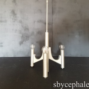 Vintage Fondeca chandelier pendant suspension light Italian design 1970&#39;s 3 lights