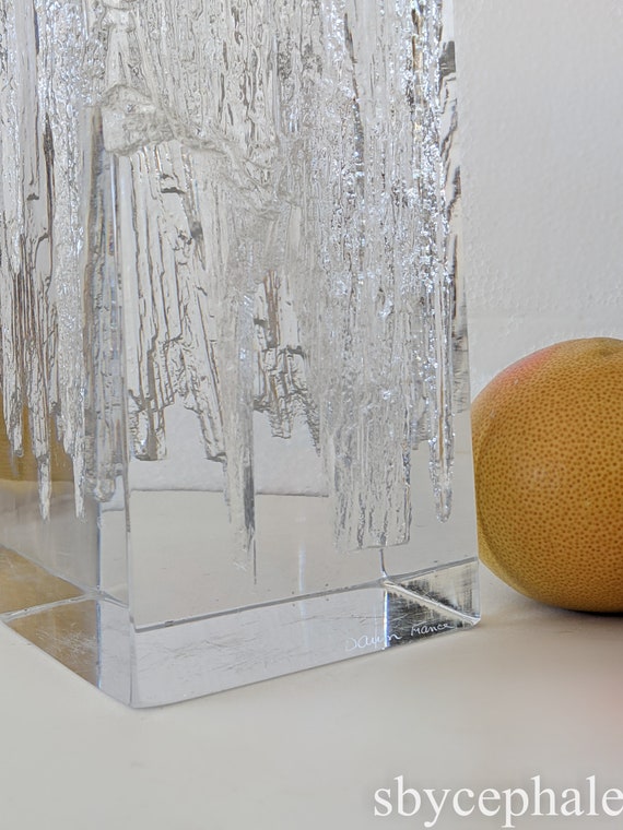 DAUM France 1970's Large Iceberg Brutalist Crystal Sculpture