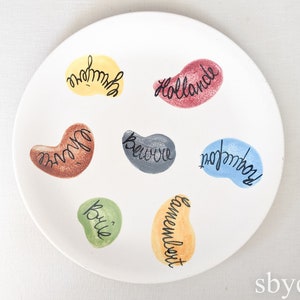 French Mid-Century Modern Elchinger Cheese Hand Painted Platter 1960 &#39;s centerpiece ceramics