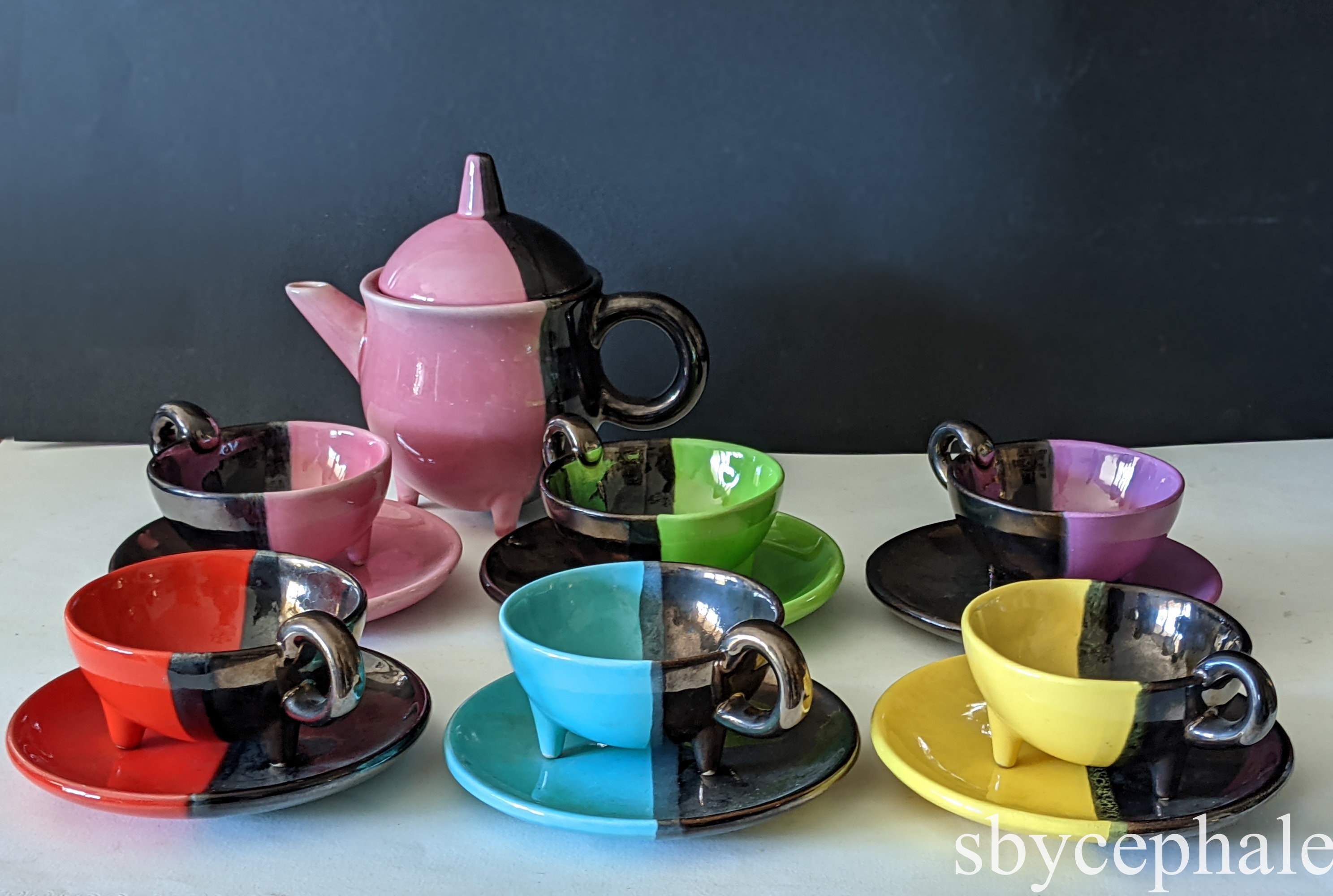 Tea / Coffee Service by Auguste Lucchesi Vallauris 1960