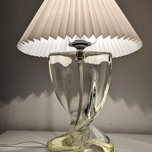French 1950 's Cristal de Sèvres lamp MCM 20th century crystal