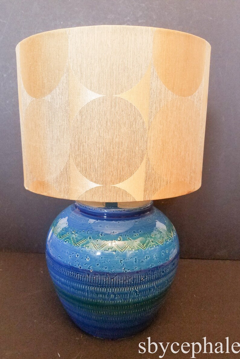 Vintage Aldo Londi Bitossi Ceramics table lamp Rimini blue Etsy