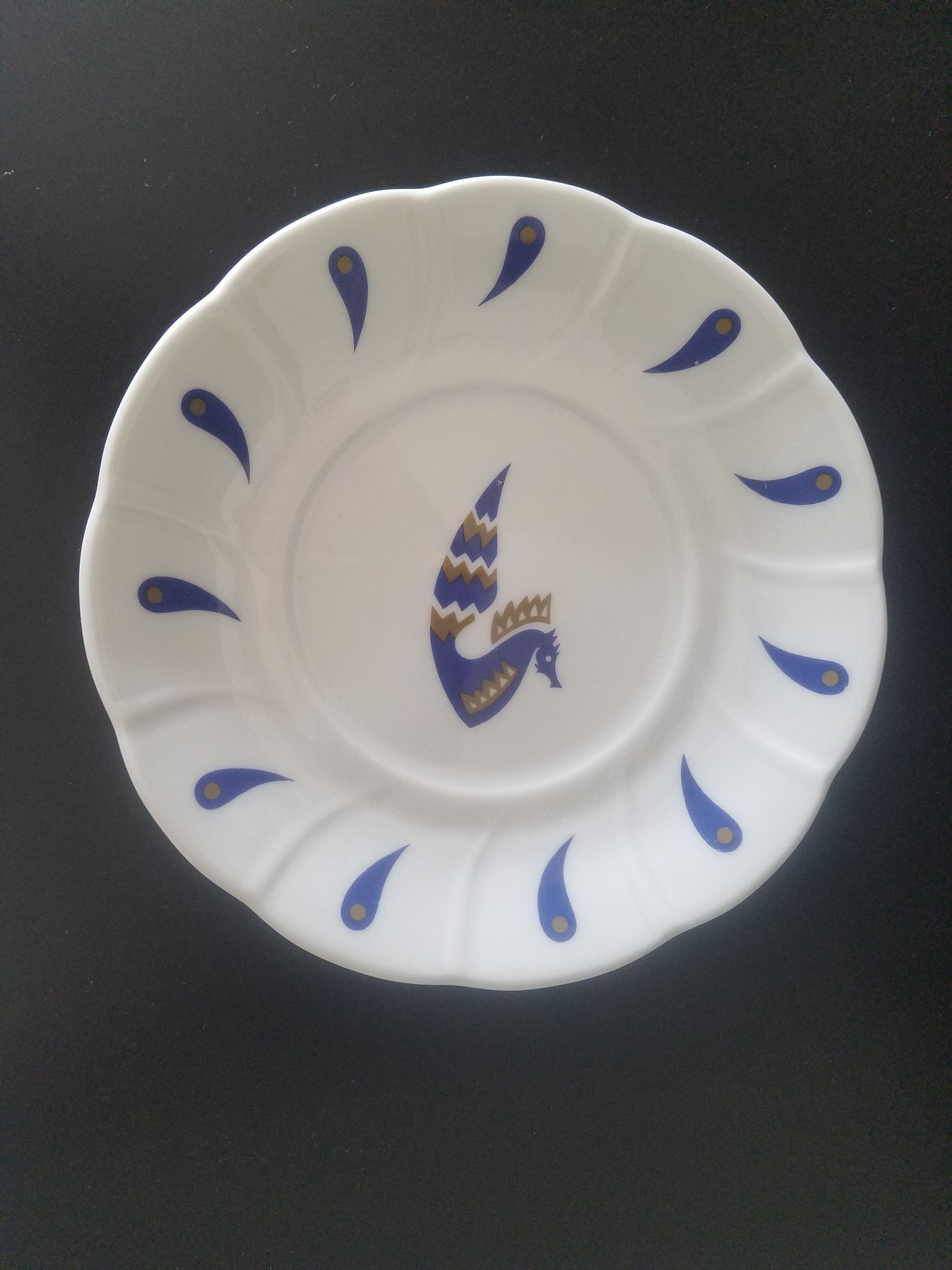 Français L'hippocampe Vintage Jean Picard Ledoux Pin Tray Plat Pour Le Concorde Air France Airlines