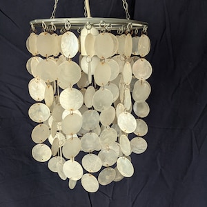 Capiz shell chandelier vintage online