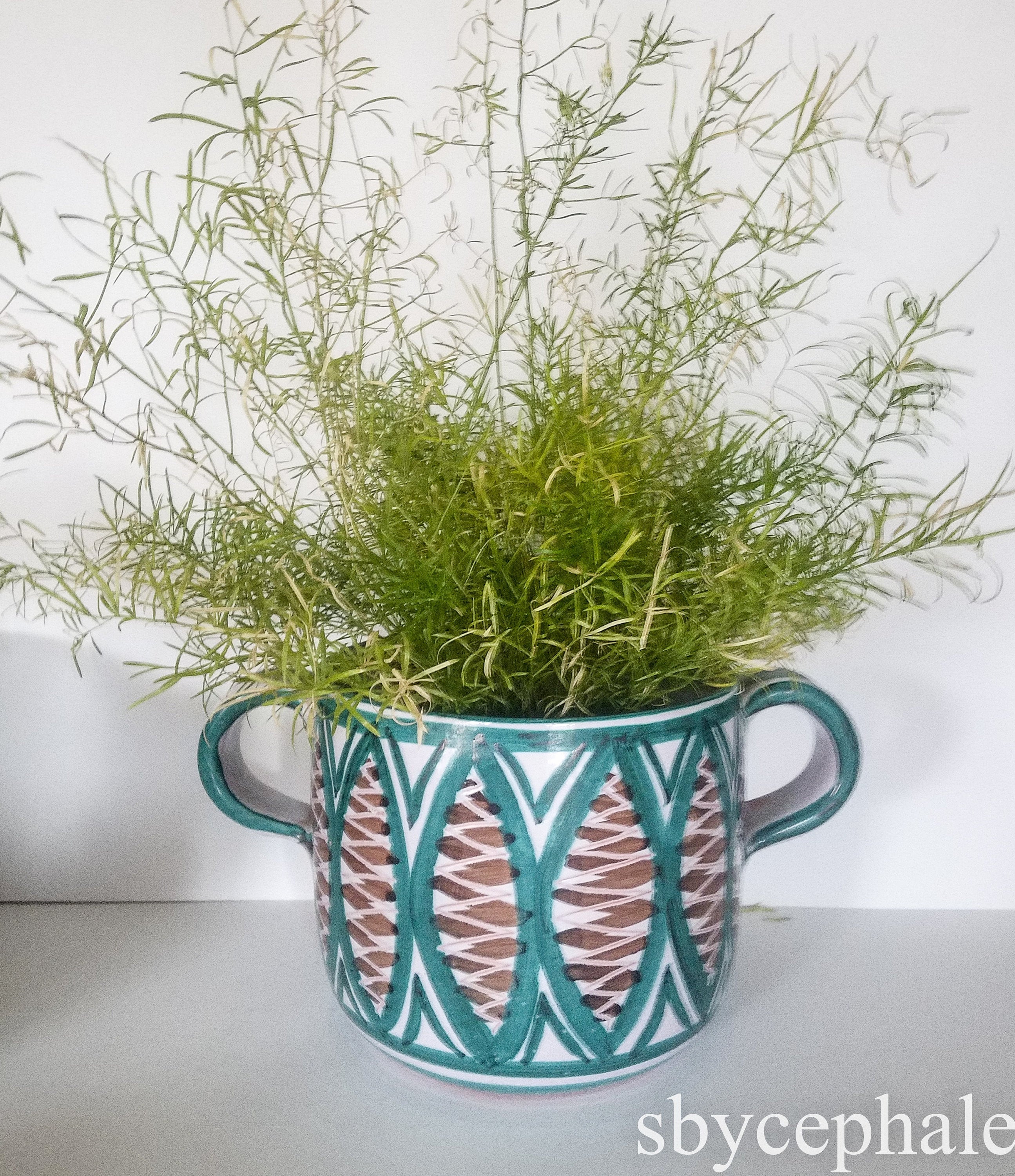 Français Planteur de Céramique Vintage Par Robert Picault Vallauris 1950 Mi-Siècle Moderne Proche Pi