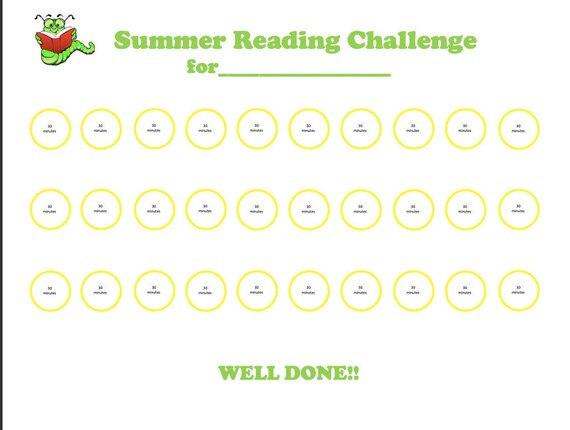 DIY Reading Challenge Worksheet - Etsy