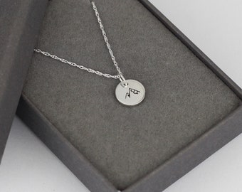 Silver Mountain Necklace, Mountain Charm Necklace, Nature Jewellery, Mountain Pendant, Mountain Jewellery, Minimalist Necklace