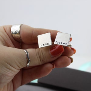 Bible Verse Cufflinks, Custom Cufflinks, Father of the Bride Gift, Wedding Cufflinks, Groomsmen Gift,