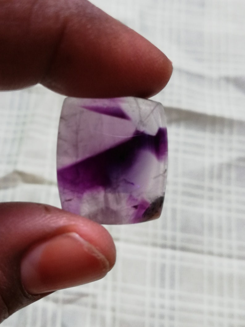 mm N-57 20x17x6 100/% Natural Star Trapiche Amethyst Top Quality Excellent cabochon smooth polish Weight 21.40cts Size