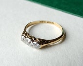 Antique diamond ring in 18ct gold and platinum, Engagement wedding ring