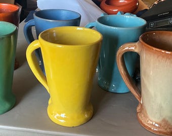 Catalina Island Pottery Rare 6 1/4” Beer Mugs-6