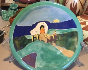 San Jose Pottery 8” plate. Mexican, Southwest genre.