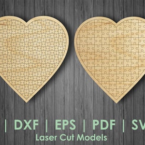 Hartpuzzel, Hartpuzzel SVG, puzzel svg, gepersonaliseerde puzzel, houtpuzzel dxf, puzzelstukjes, bruiloft hartpuzzel