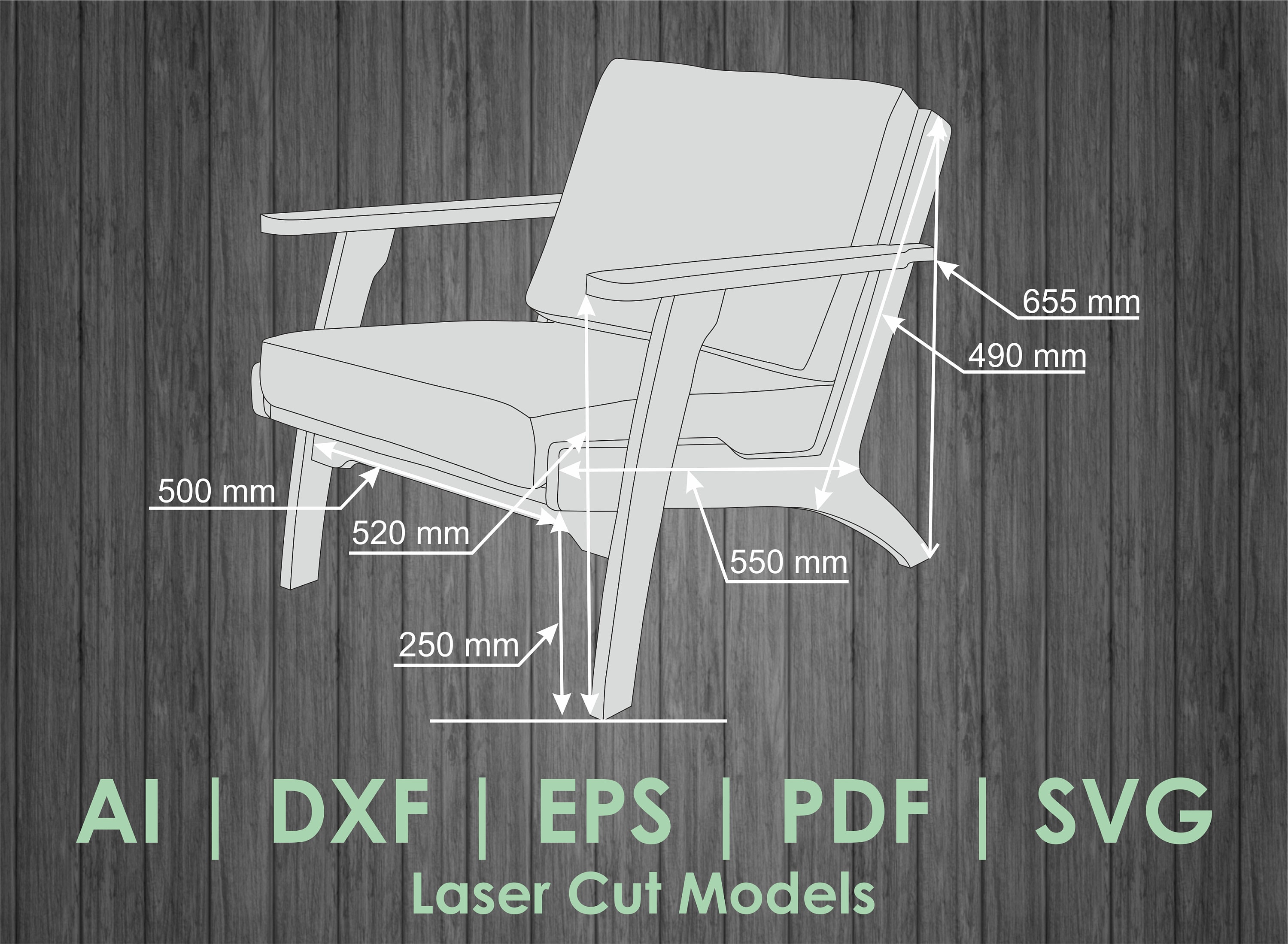 Plantilla de sillón SVG Sillón svg sillón vintage sillón Etsy México