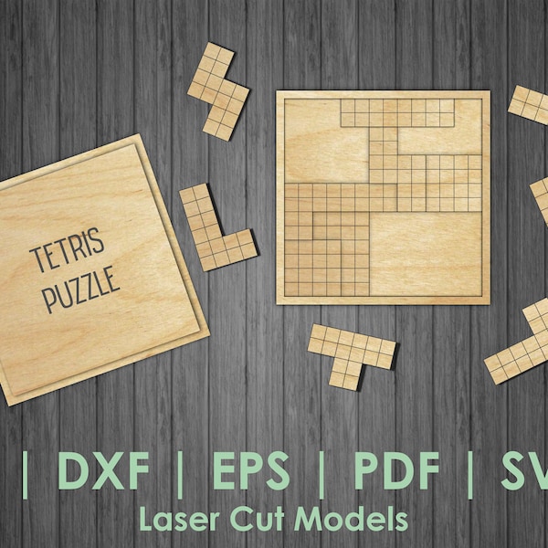 Montesori puzzle SVG, Tetris puzzle, Puzzle template EPS, Montesori brain puzzle laser svg, laser puzzle, laser cut svg puzzle, Digital SVG