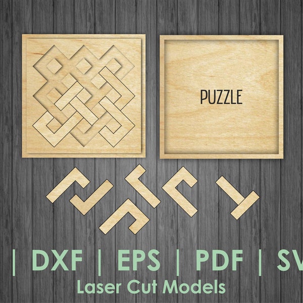 Puzzle SVG template, wooden puzzle box CDR, montessori puzzle SVG, montesori puzzle template, puzzle for kids, laser cut, glowforge puzzle