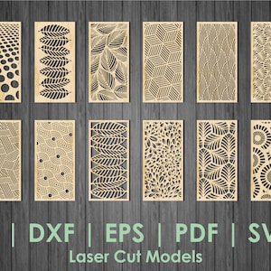 Painéis decorativos para corte a laser SVG, Padrão de painéis decorativos EPS, Vetor ornamental, Painéis decorativos CDR, Decoração de parede