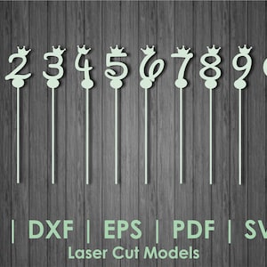 Numbers in a cake CDR, Cake decor SVG, cake topper EPS, party decor, birthday cake svg