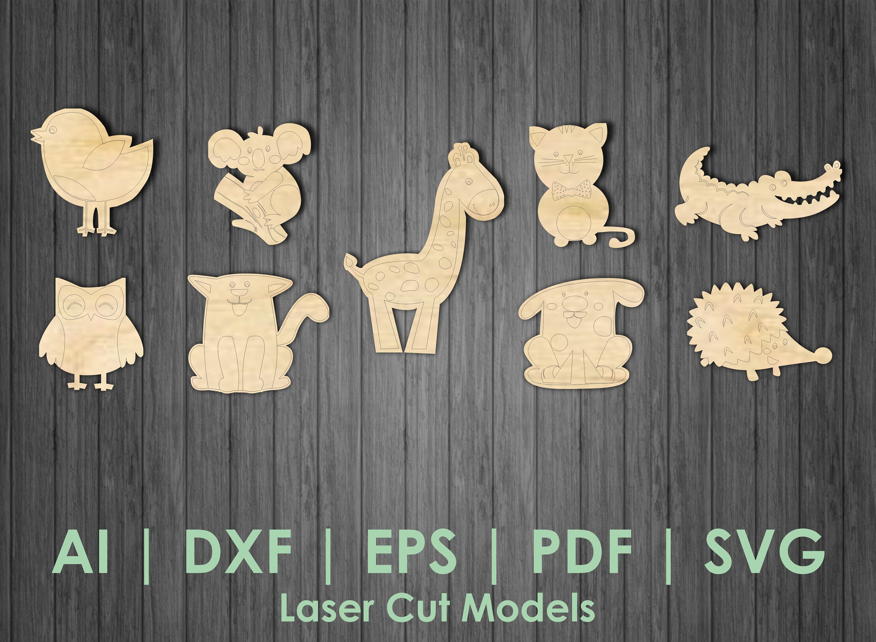 Animals Download SVG Laser Template. Laser Cut. Files Cricut SVG Etsy UK