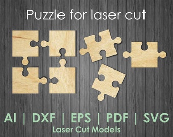 Puzzle CDR, Puzzle Template svg, Puzzle laser cut template, Puzzle cut file