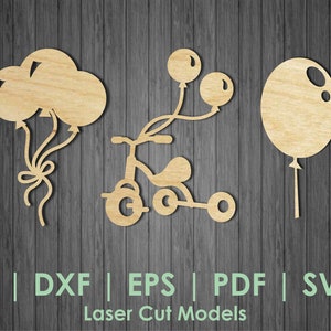 Air Balloons Decor svg, Elements cake decor svg, Hot air balloon clipart, Cricut cut files, Silhouette files
