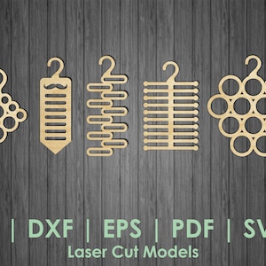 Set of hangers for ties SVG, Tie Hanger eps, Tie Hanger DXF, Tie Hanger CDR