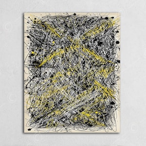 Arte abstracto estilo Jackson Pollock, descarga digital/impresión, decoración de pared, archivo instantáneo, pintura de goteo urbana moderna, impresión expresionista