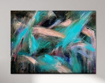 Colorful Abstract Texture Painting On Canvas Modern Paintings Contemporary Art Painting Acrylic Handmade Wall Art 34x46"