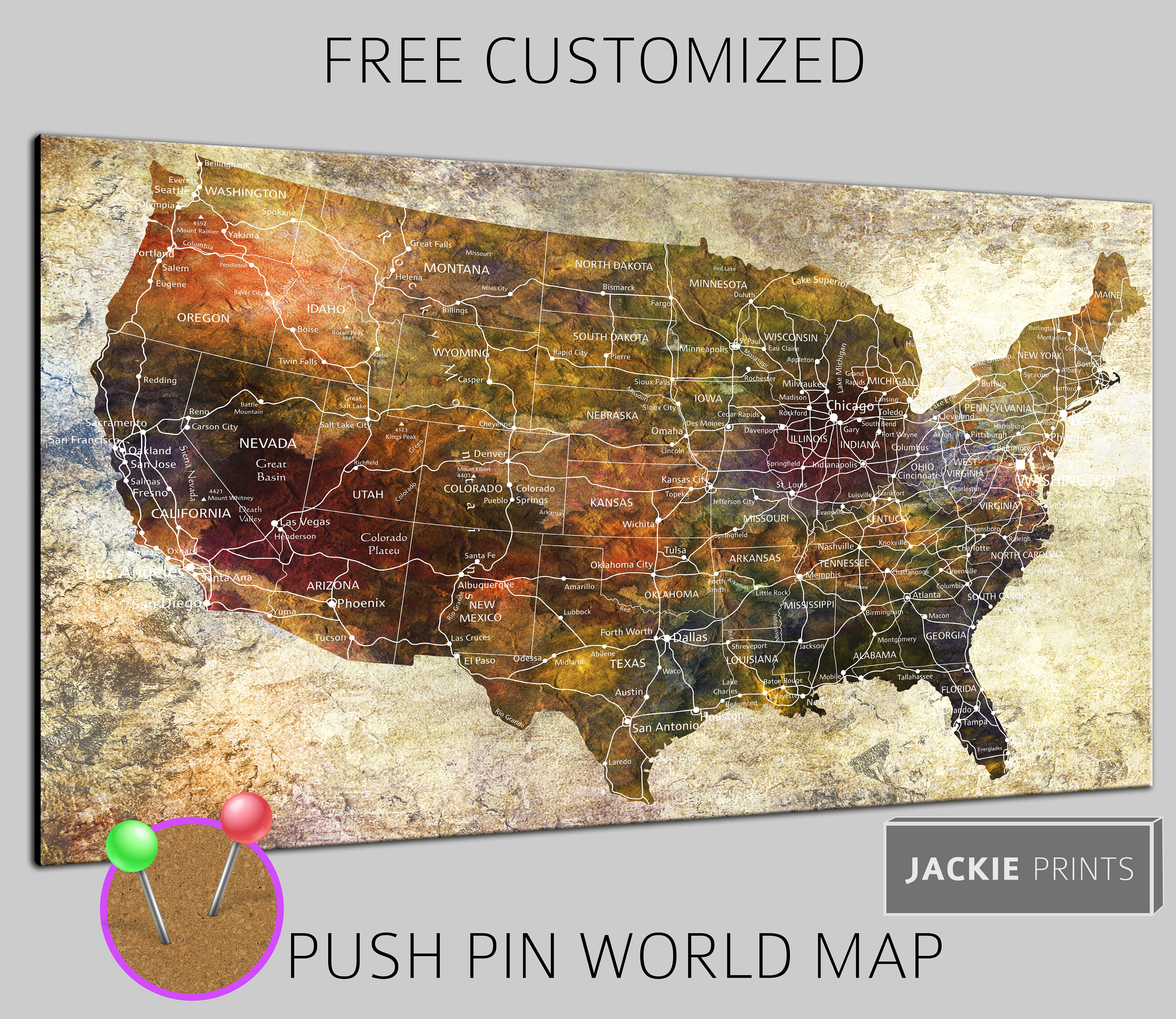 Us Map With Push Pins Map - Il Fullxfull.1639006020 3s1t 