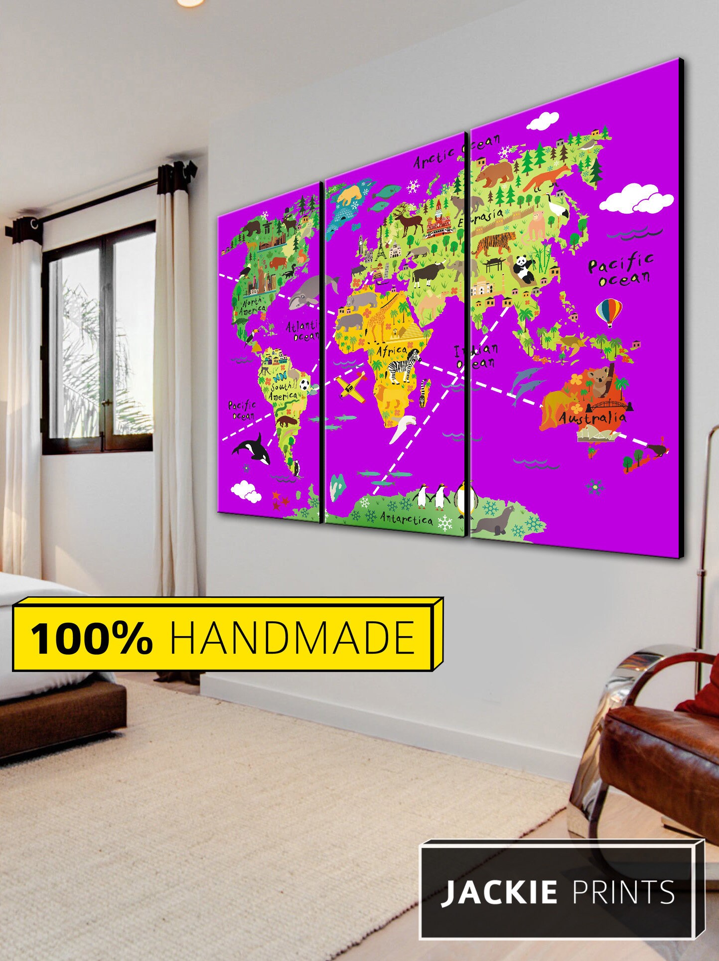 Nursery World Map Nursery Map Map for Kids World Map for Kids Etsy