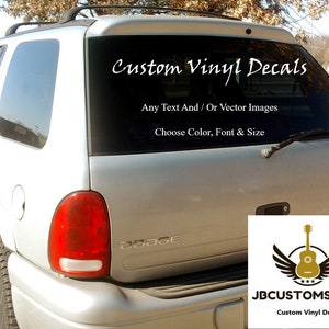Decalcomanie in vinile personalizzate - Crea la tua decalcomania personalizzata - Auto - Finestra - Laptop - Vetreria - Matrimonio - Affari - Qualsiasi testo / immagine / logo